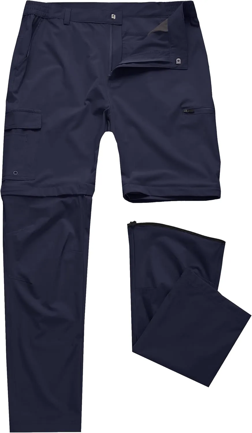 Mens Hiking Convertible Pants Waterproof Lightweight Quick Dry Zip Off Fishing Outdoor Cargo Work Trekking Trousers