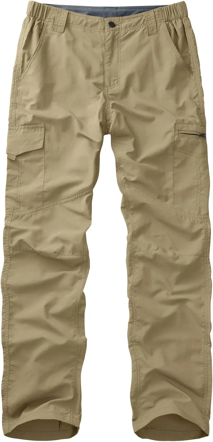 Mens Hiking Pants Lightweight Quick Dry Zip Off Safari Camping Fishing Travel boy Scout Pants