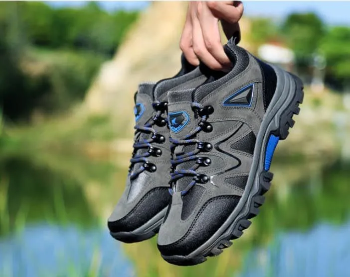 Men's Hiking Shoes Flexible Non-Slip Trekking Trail Shoes Lightweight Breathable Work Camping & Outdoors Walking