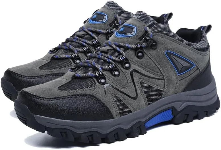 Men's Hiking Shoes Flexible Non-Slip Trekking Trail Shoes Lightweight Breathable Work Camping & Outdoors Walking