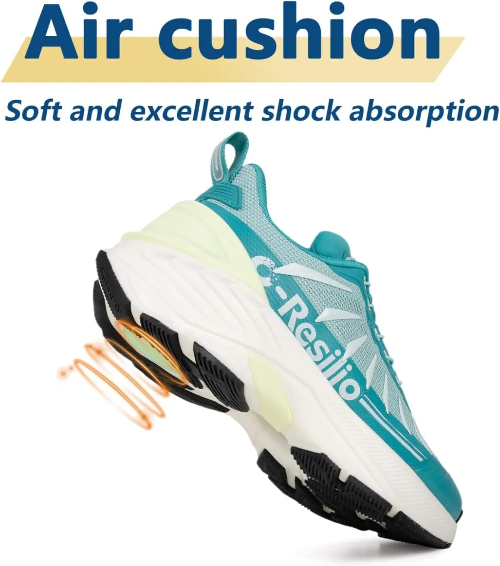 Men's Max Cushioned Quick Laces Hiking Walking Shoes with Arch Support Plantar Fasciitis Pain Relief Breathable Outdoor Trailing Running Sneakers Non Slip Trekking Camping Shoes