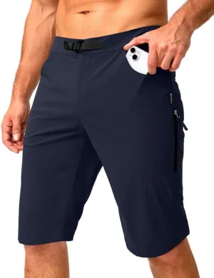 Men's Mountain Bike Shorts Stretch Cycling Biking Bicycle Quick Dry Hiking Shorts for Men Zipper Pockets