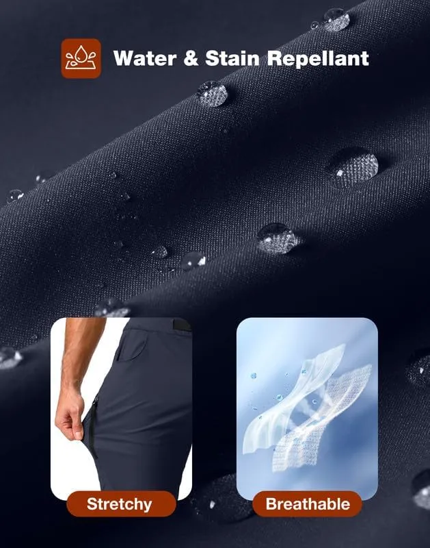 Men's Mountain Bike Shorts Stretch Cycling Biking Bicycle Quick Dry Hiking Shorts for Men Zipper Pockets