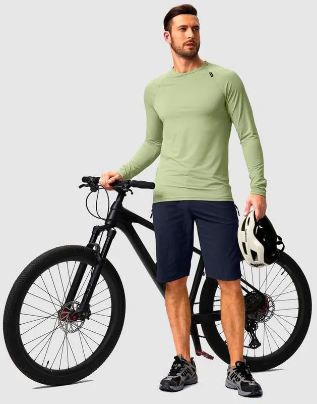 Men's Mountain Bike Shorts Stretch Cycling Biking Bicycle Quick Dry Hiking Shorts for Men Zipper Pockets