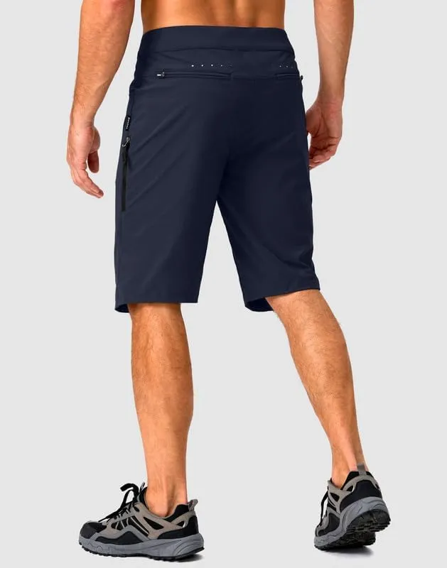 Men's Mountain Bike Shorts Stretch Cycling Biking Bicycle Quick Dry Hiking Shorts for Men Zipper Pockets