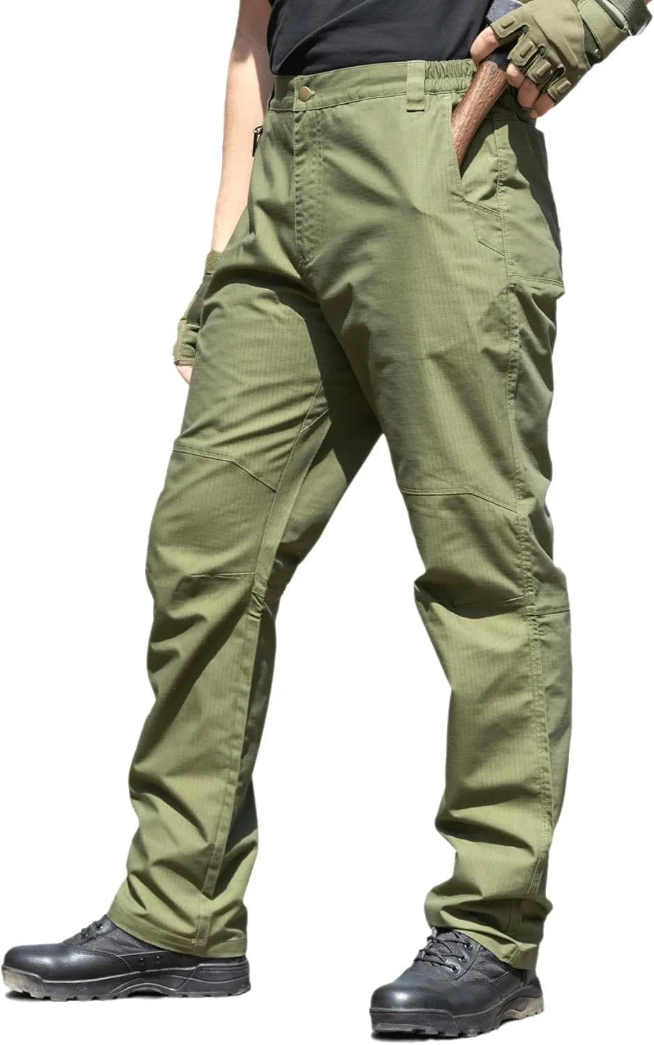Men's Ripstop Tactical Cargo Pants Waterproof Durable Multi-Pocket Lightweight for Work Hiking Outdoor