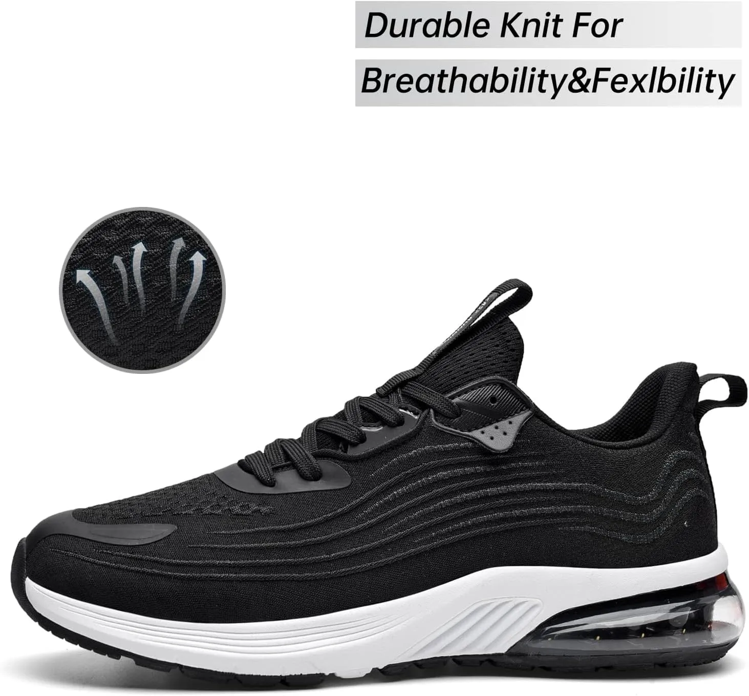 Mens Running Shoes Comfortable Walking Tennis Sneakers Lighweight Athletic Shoes for Sport Gym Jogging US 7-12