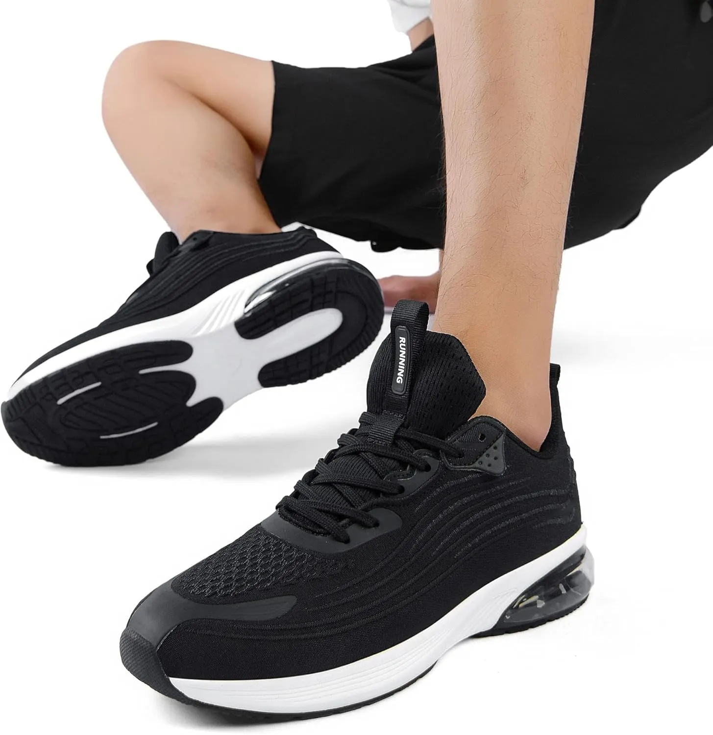 Mens Running Shoes Comfortable Walking Tennis Sneakers Lighweight Athletic Shoes for Sport Gym Jogging US 7-12