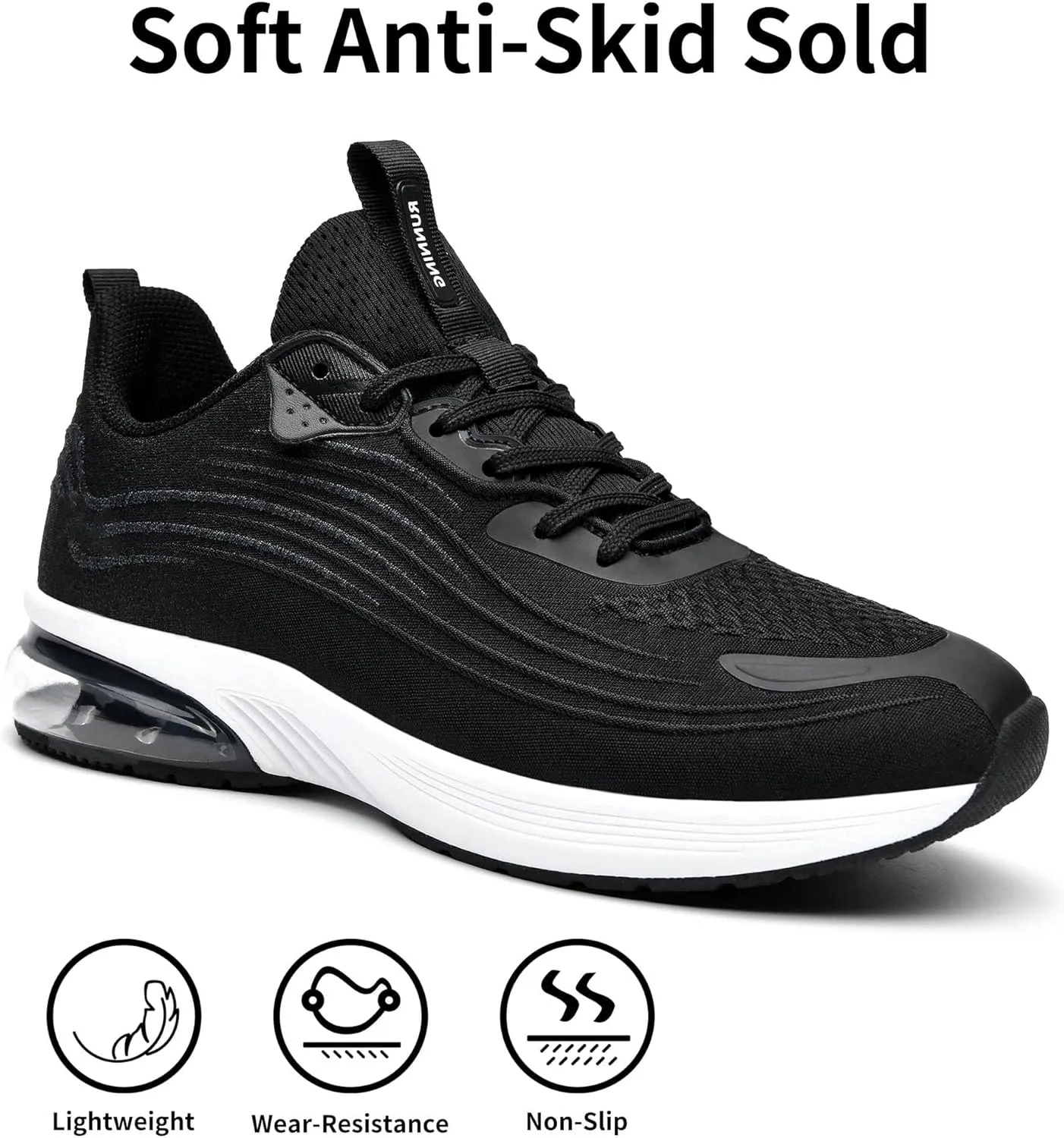 Mens Running Shoes Comfortable Walking Tennis Sneakers Lighweight Athletic Shoes for Sport Gym Jogging US 7-12