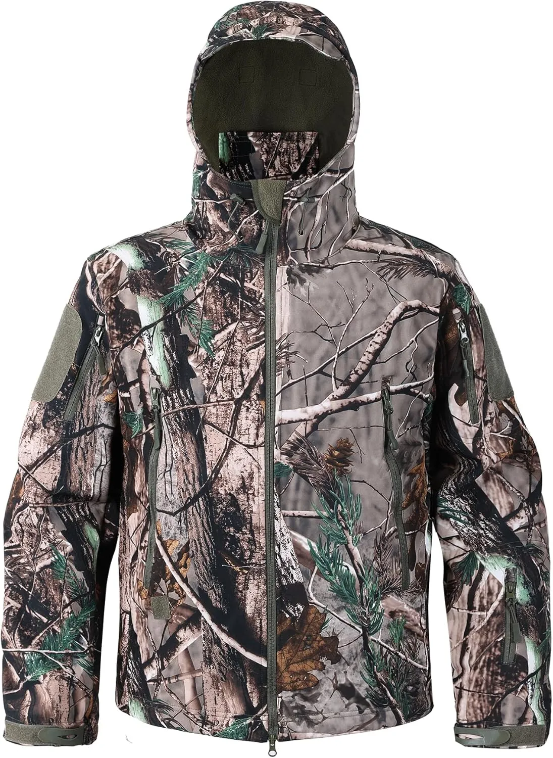 Men's Softshell Jacket Fleece Windproof Waterproof Thermal Tactical Coat Outdoor Jacket Hiking Camping