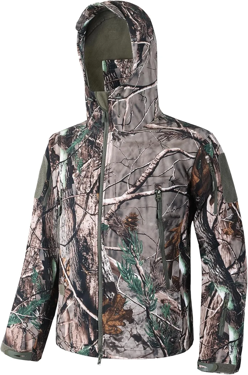 Men's Softshell Jacket Fleece Windproof Waterproof Thermal Tactical Coat Outdoor Jacket Hiking Camping