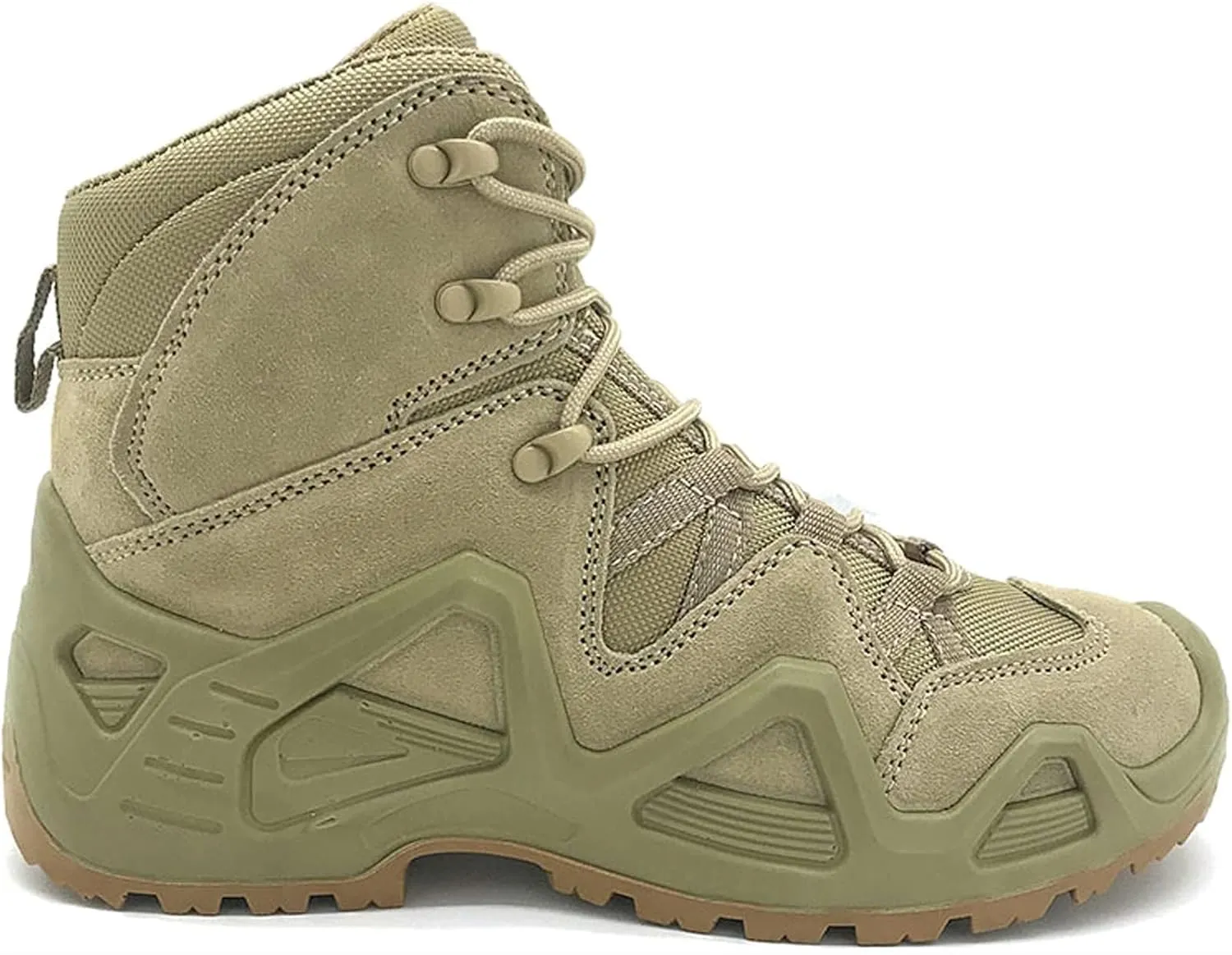 Mens Trekking Boot Anti-Slip High Top Climbing ​Waterproof Travel ​Outdoor Camping Shoe Sand-EU44/US10