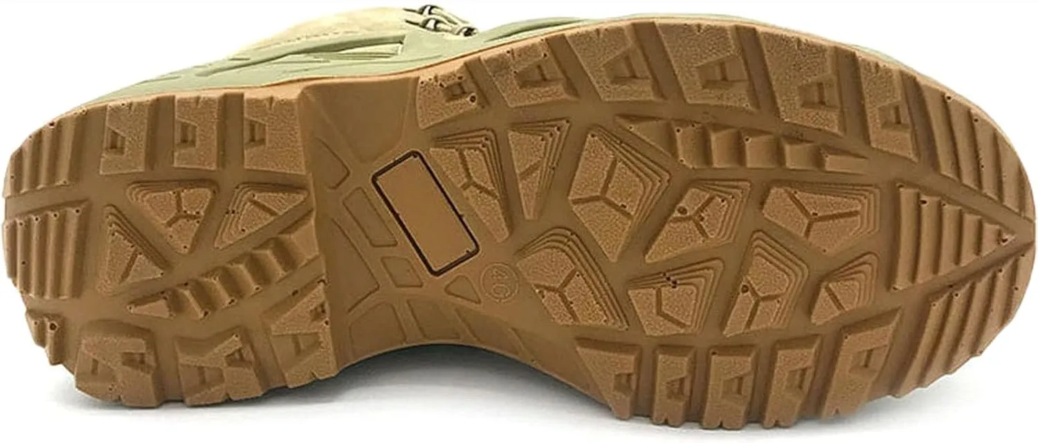 Mens Trekking Boot Anti-Slip High Top Climbing ​Waterproof Travel ​Outdoor Camping Shoe Sand-EU44/US10