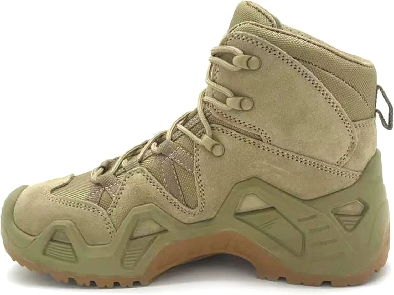 Mens Trekking Boot Anti-Slip High Top Climbing ​Waterproof Travel ​Outdoor Camping Shoe Sand-EU44/US10