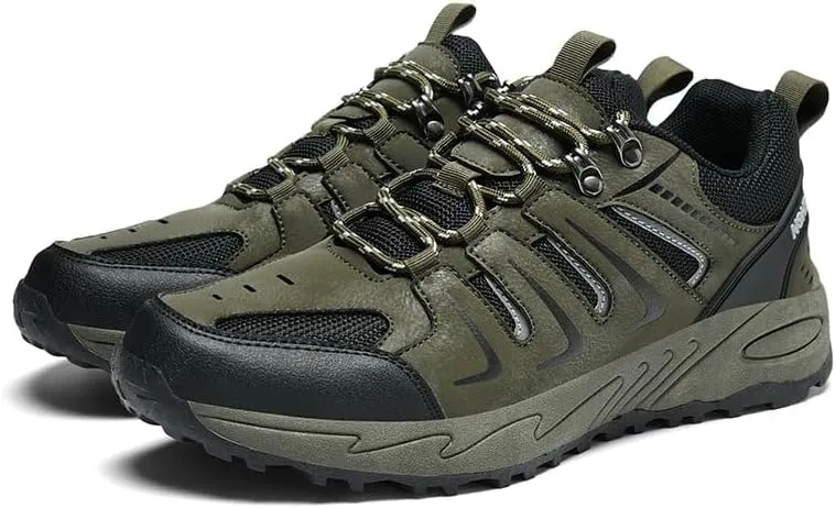 Men's Trekking Shoes Wear-Resistant Anti-Slip Outsole,Lightweight Comfort Soft Insole,Water-Proof Suede Upper Breathable Mesh for Outdoor Hiking Backpacking Camping