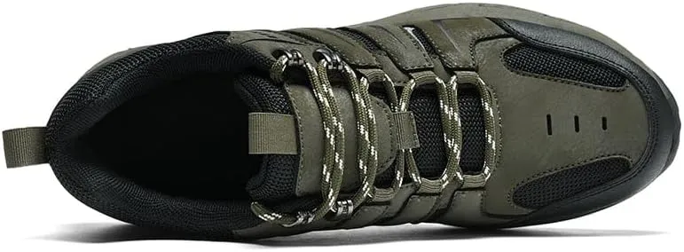 Men's Trekking Shoes Wear-Resistant Anti-Slip Outsole,Lightweight Comfort Soft Insole,Water-Proof Suede Upper Breathable Mesh for Outdoor Hiking Backpacking Camping