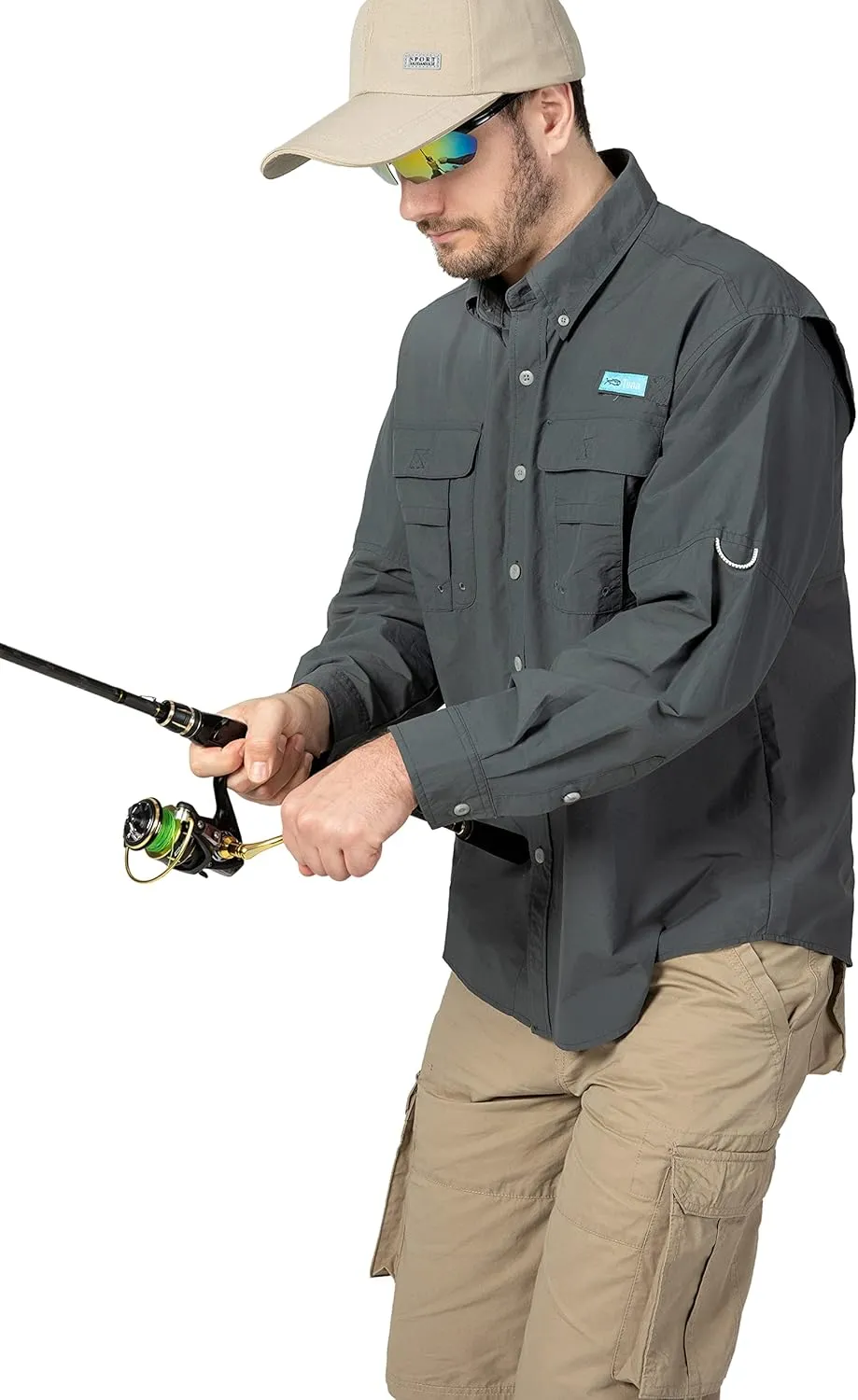 Men's UV UPF 50  Sun Protection Magellan Fishing Waterproof SPF Hiking Camping Long Sleeve Shirts