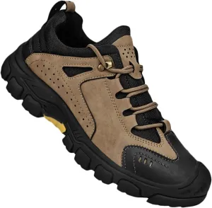 Mens Walking Shoes Leather Trekking Shoes for Autumn,Spring,Camping & Hiking