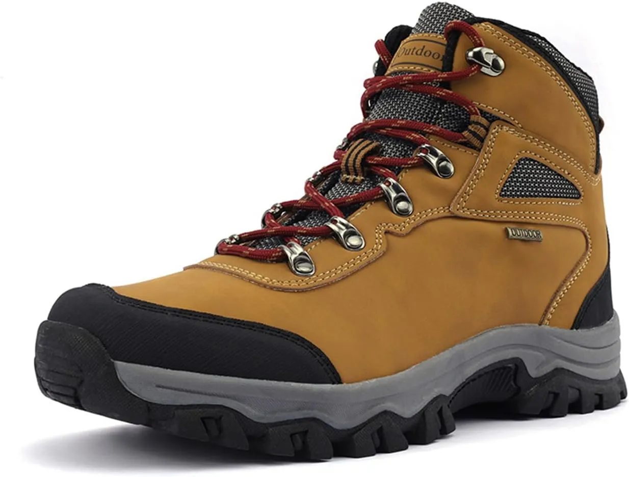 Men's Waterproof Hiking Boots Outdoor Non-Slip Work Boots High Top Trekking Hiking Shoes