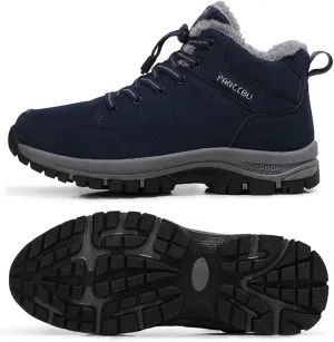 Mens Winter Boots Casual Lightweight Waterproof Snow Boots Anti-Slip Fur Lined Trekking Backpacking Hiking Boots…