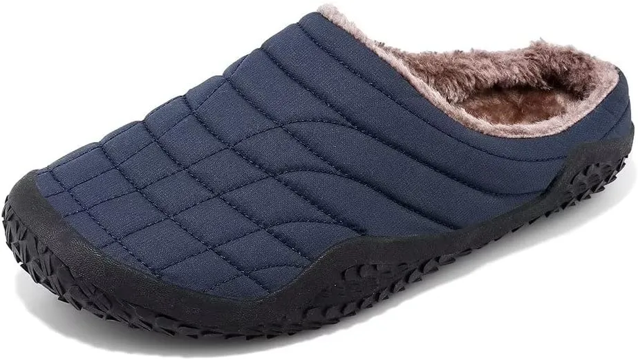 Mens Womens Fashion Folds Warm Winter Slippers for Indoor Outdoor Walking
