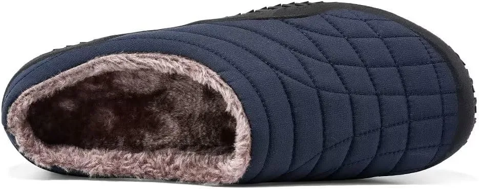 Mens Womens Fashion Folds Warm Winter Slippers for Indoor Outdoor Walking