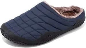 Mens Womens Fashion Folds Warm Winter Slippers for Indoor Outdoor Walking