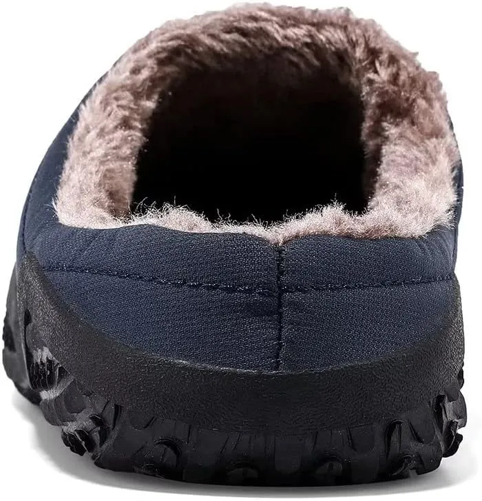 Mens Womens Fashion Folds Warm Winter Slippers for Indoor Outdoor Walking