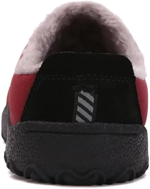Men's Women's Indoor Outdoor Warm Velvet Winter Slippers for Home Street Walking