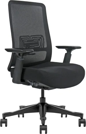 Mesh Office Chair – Ergonomic Office Chair with Lumbar Support, Adjustable 3D Arms & Soft Seat – Holds Up to 330lbs (Black)