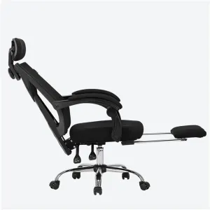 Mesh Office Chair with Pulley Bracket,Ergonomic High-Back Adjustable Desk Chair with armrests, for Office, Dormitory, Home Gift