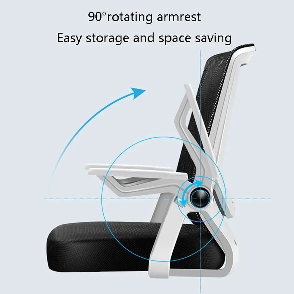 Mesh Office Chair with Pulley Bracket,Ergonomic High-Back Adjustable Desk Chair with armrests, for Office, Dormitory, Home Unique (Red)