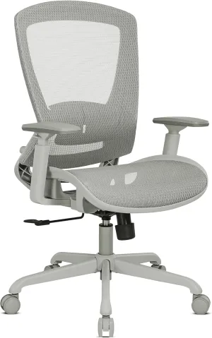 Mesh Office Chair,Ergonomic Computer Desk Chair,Sturdy Task Chair- Adjustable Lumbar Support & Armrests,Tilt Function,Comfort Wide Seat,Swivel Home Office Chair (All Grey)