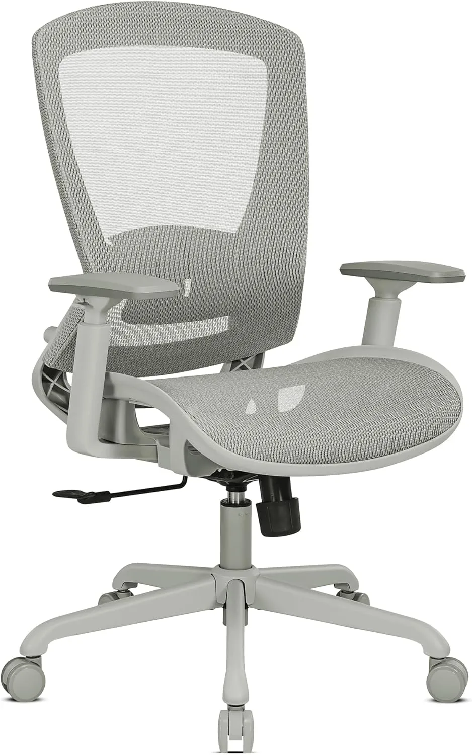 Mesh Office Chair,Ergonomic Computer Desk Chair,Sturdy Task Chair- Adjustable Lumbar Support & Armrests,Tilt Function,Comfort Wide Seat,Swivel Home Office Chair (All Grey)