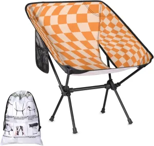 Mesh Pattern Halloween Portable Camping Chair Backpacking Chair for Adults Outdoor Folding Camping Chairs for Patio Camp Lawn Beach Travel Hiking