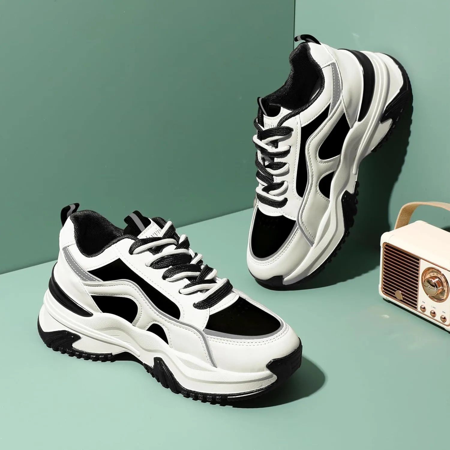 Milisten 1 Pair Women Sneakers Tennis Shoes, Sneakers for Women Running Shoes, Fashion Walking Womens Sneakers
