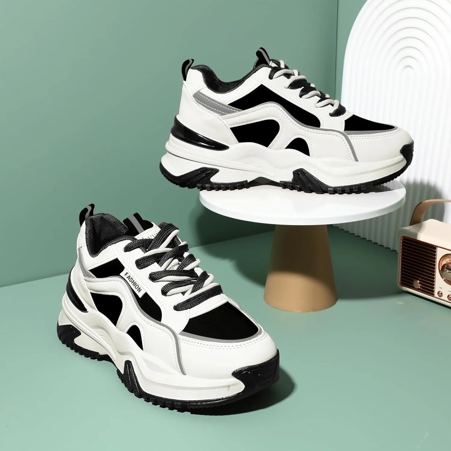 Milisten 1 Pair Women Sneakers Tennis Shoes, Sneakers for Women Running Shoes, Fashion Walking Womens Sneakers