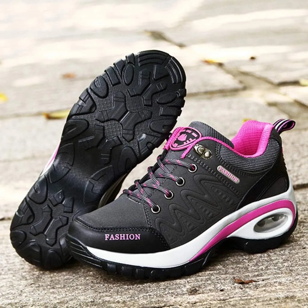 MIOKE Women's Casual Walking Running Sport Shoes Waterproof Non-Slip Trail Backpacking Outdoor Hiking Shoes