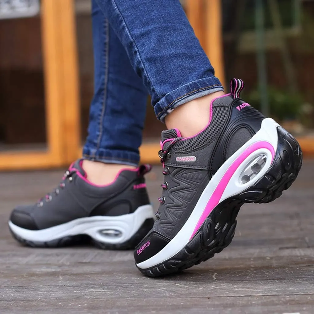MIOKE Women's Casual Walking Running Sport Shoes Waterproof Non-Slip Trail Backpacking Outdoor Hiking Shoes