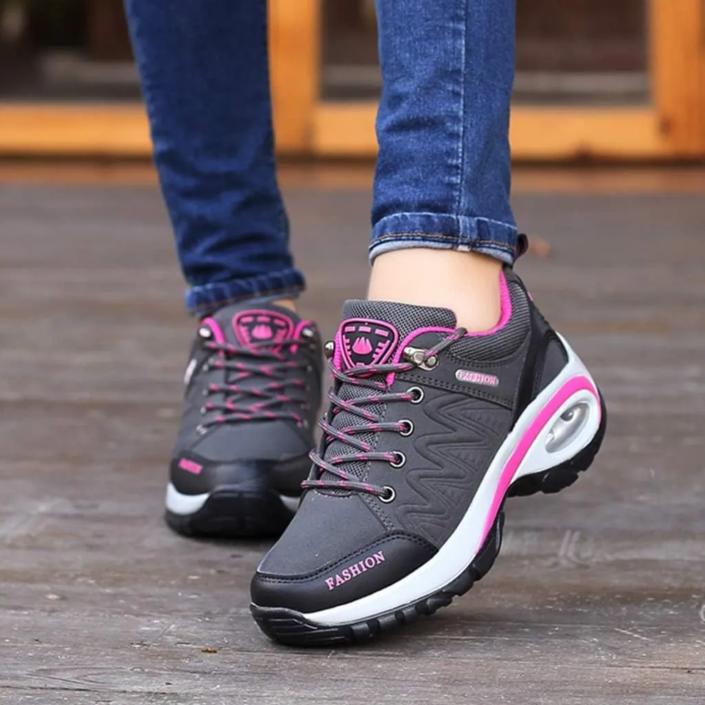 MIOKE Women's Casual Walking Running Sport Shoes Waterproof Non-Slip Trail Backpacking Outdoor Hiking Shoes