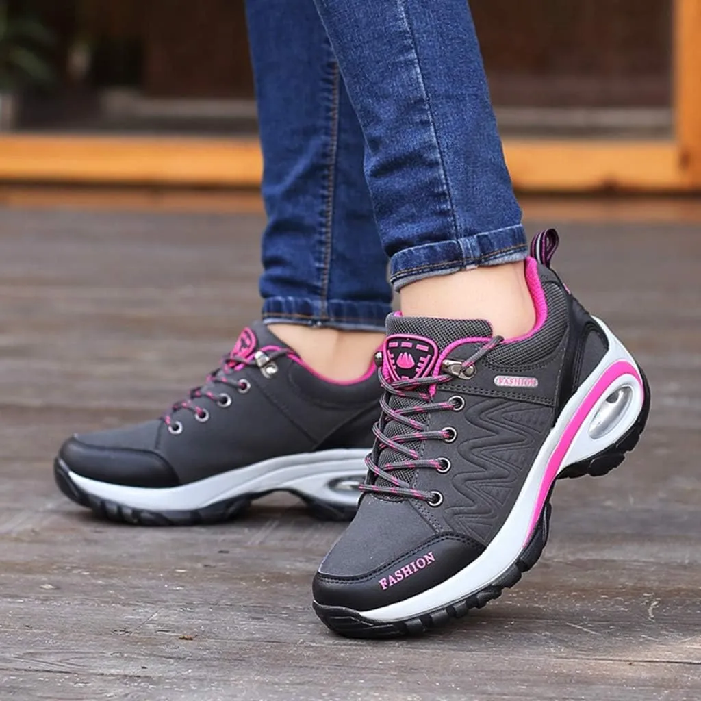 MIOKE Women's Casual Walking Running Sport Shoes Waterproof Non-Slip Trail Backpacking Outdoor Hiking Shoes