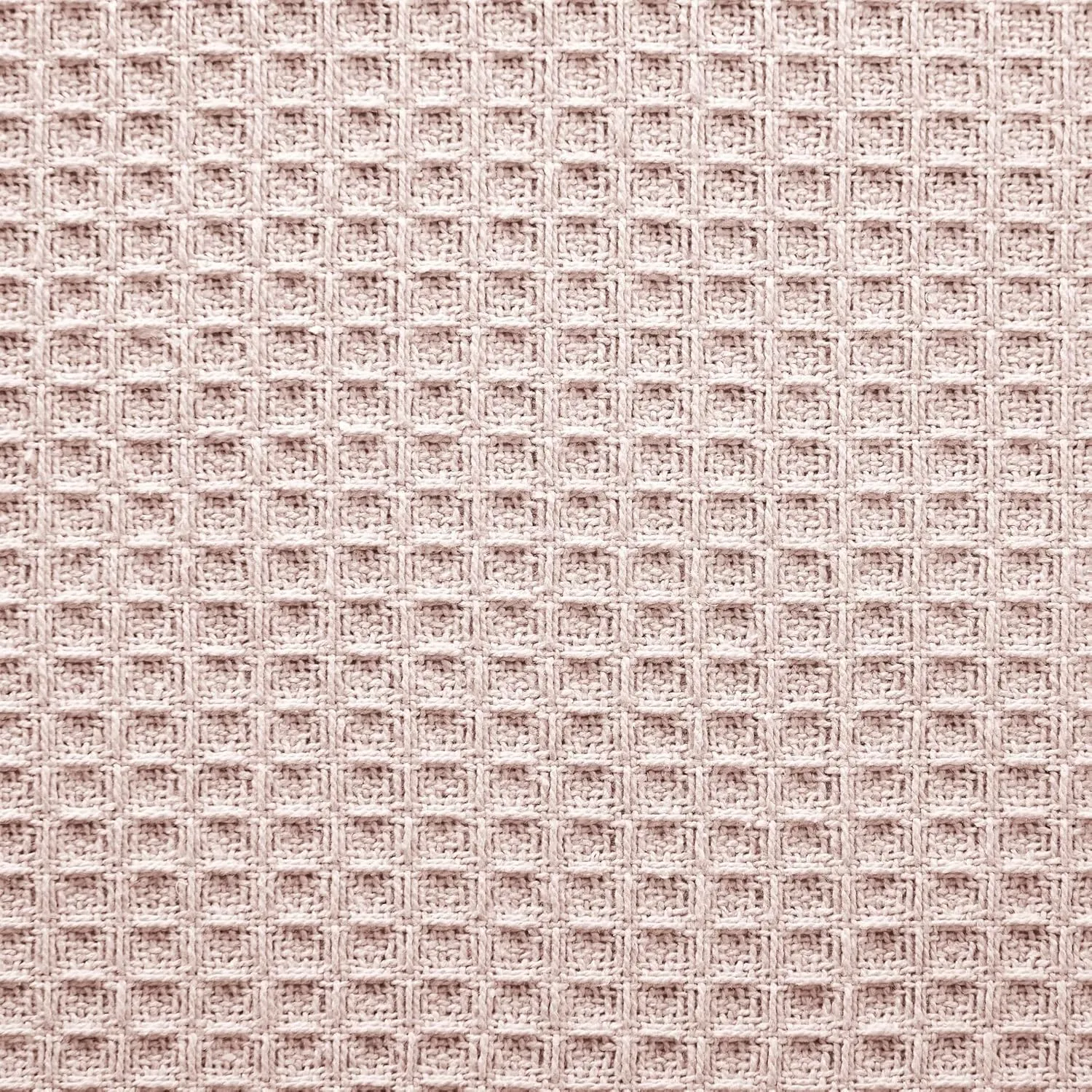 Modern Threads 100% Cotton Waffle Thermal Blanket, Blush, Full/Queen