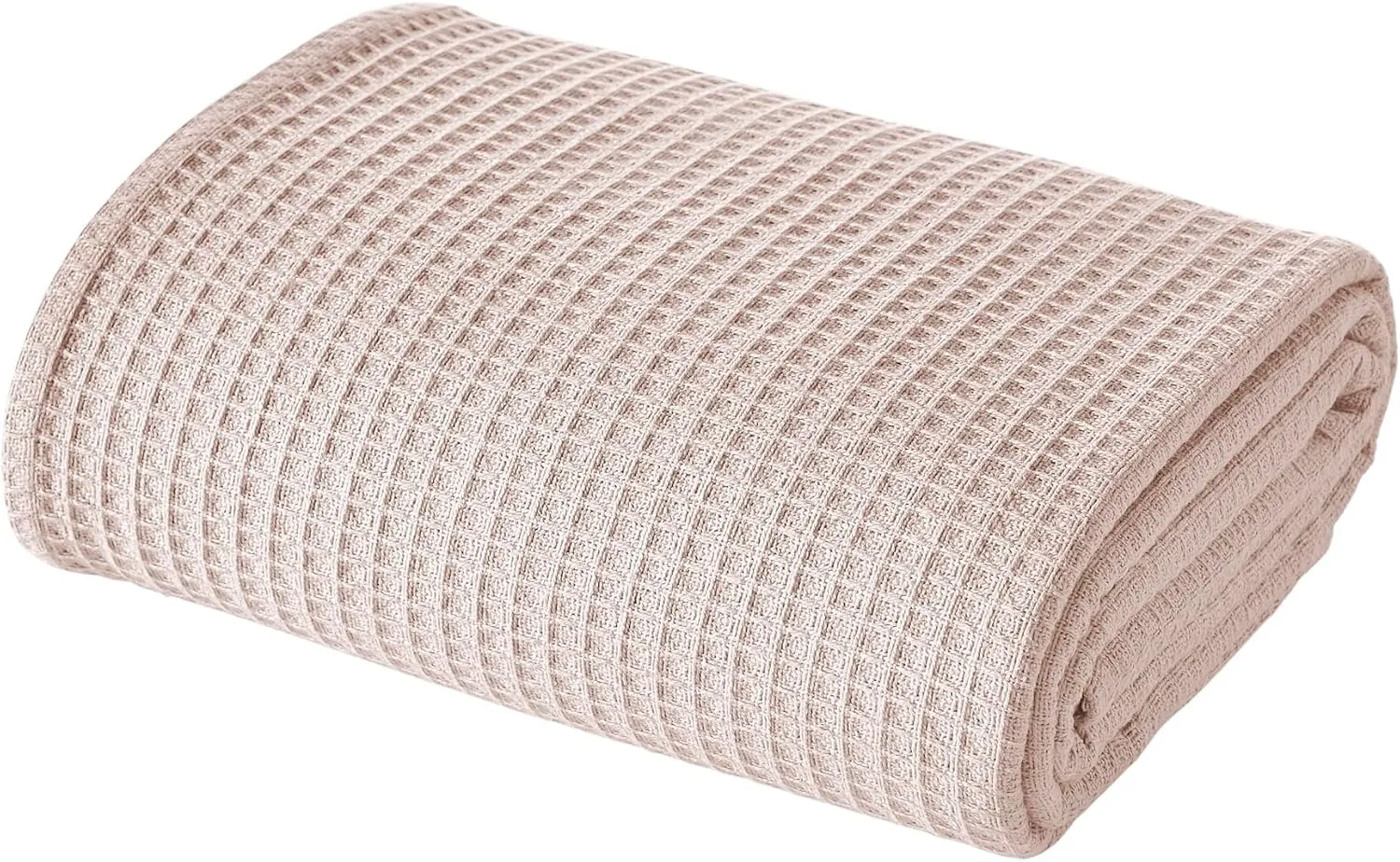 Modern Threads 100% Cotton Waffle Thermal Blanket, Blush, Full/Queen