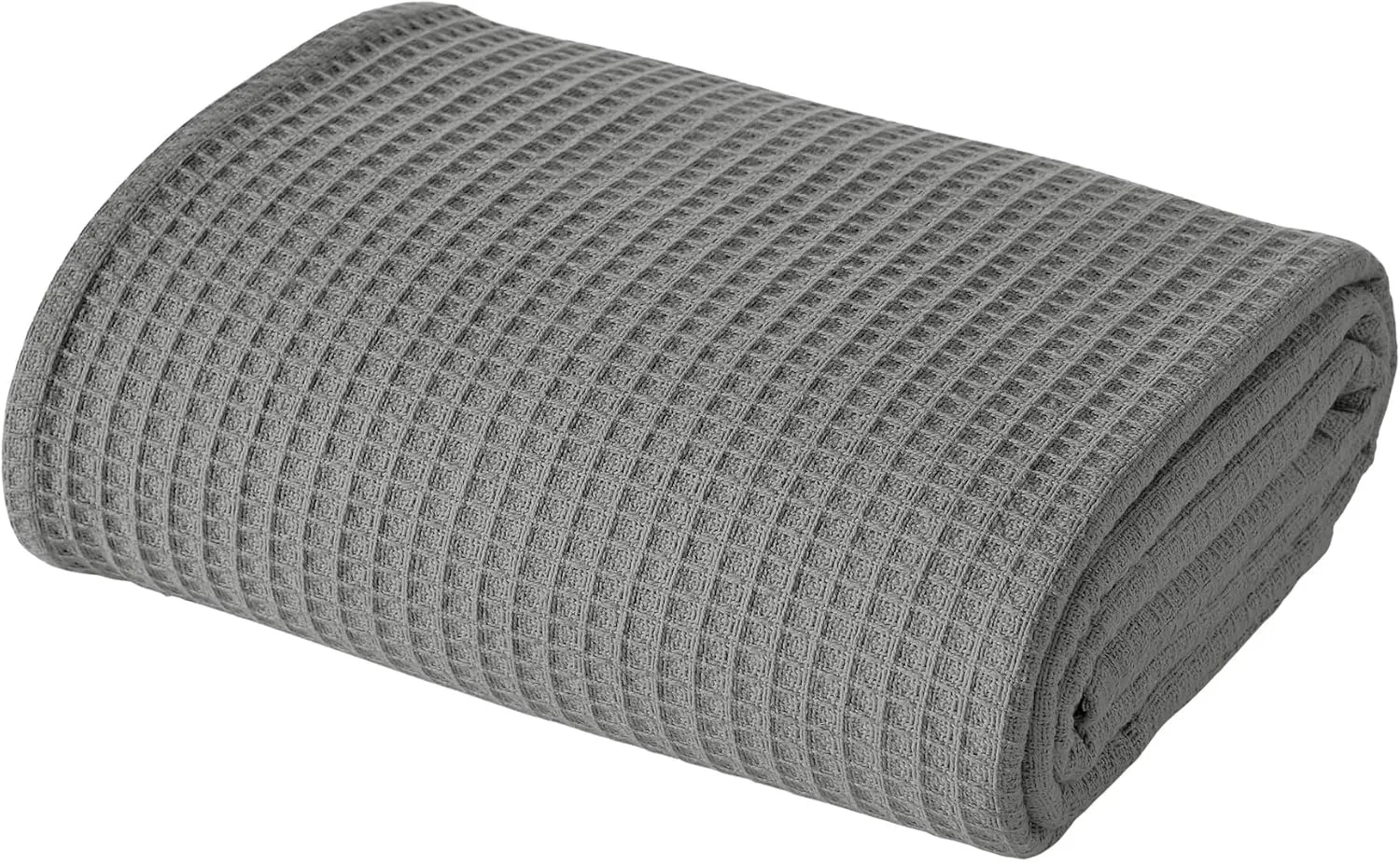 Modern Threads 100% Cotton Waffle Thermal Blanket, Dark Gray, Full/Queen