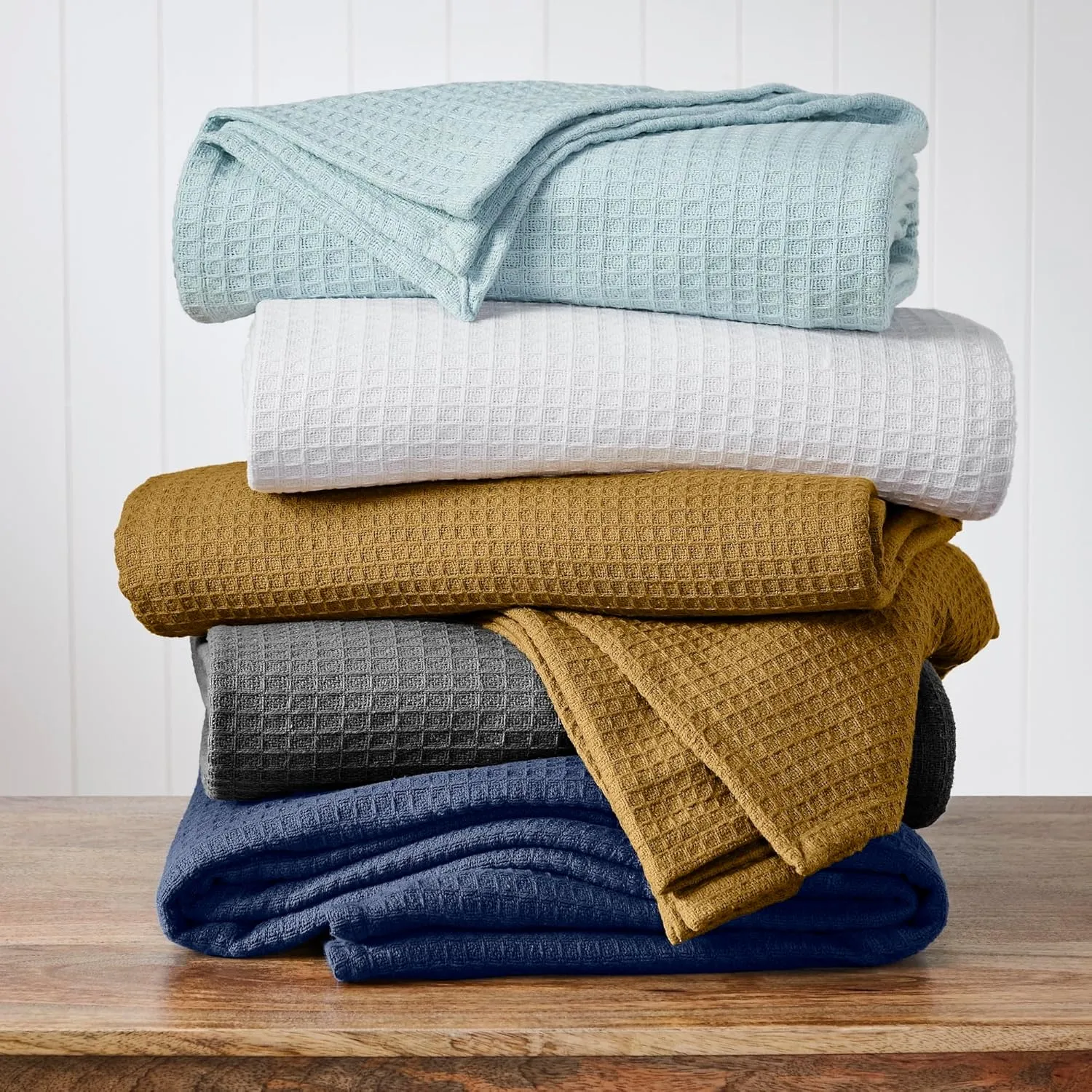 Modern Threads 100% Cotton Waffle Thermal Blanket, Dark Gray, Full/Queen