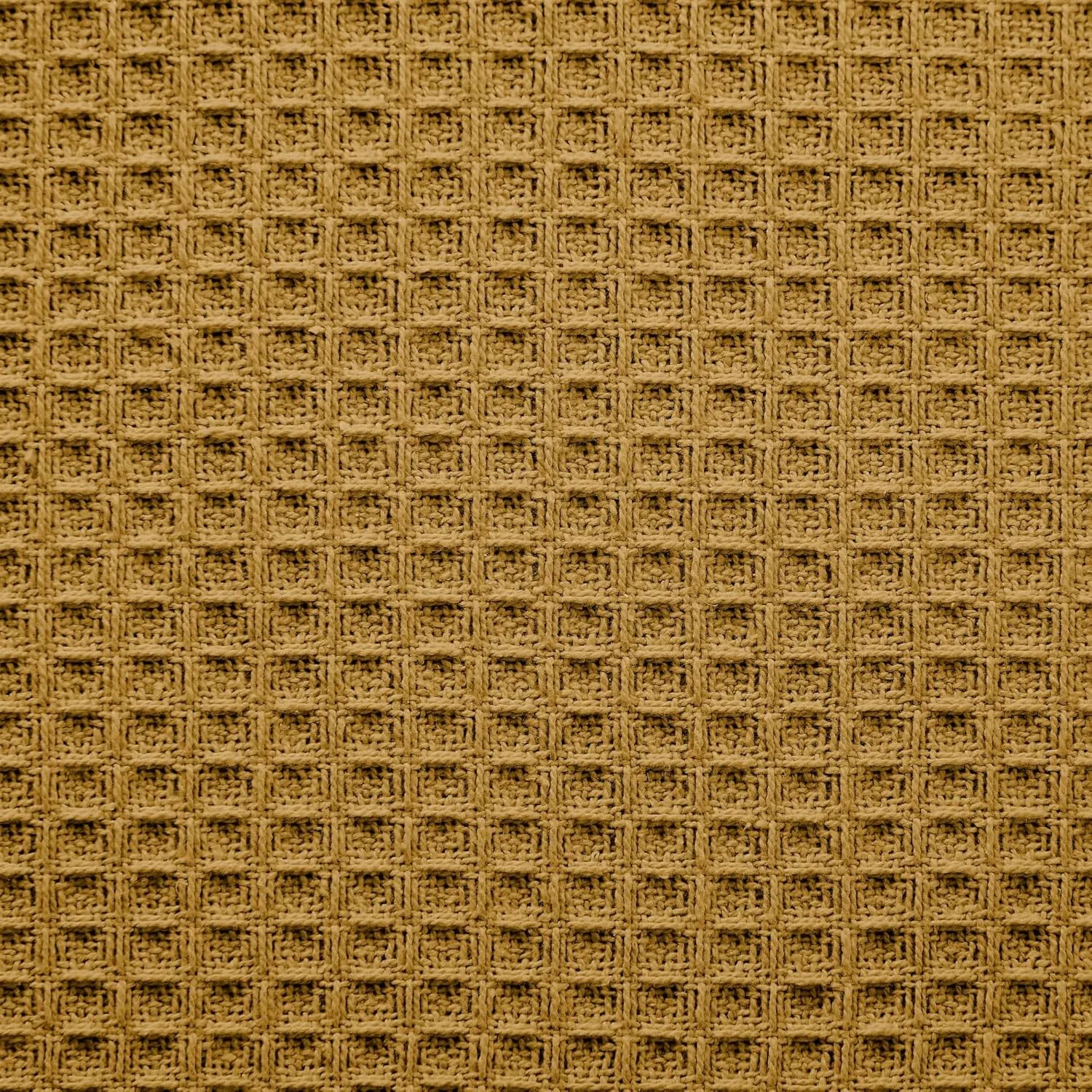 Modern Threads 100% Cotton Waffle Thermal Blanket, Gold, Full/Queen