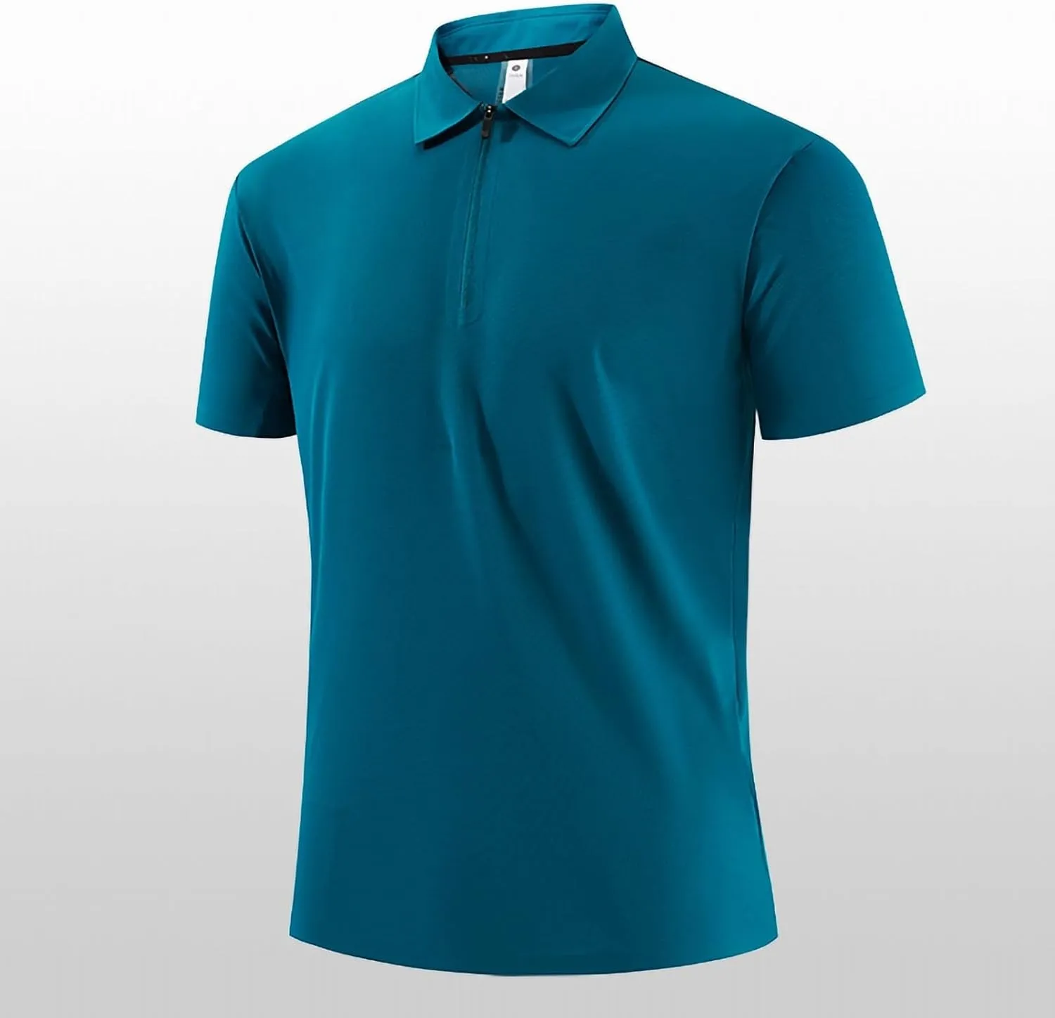 Moisture Wicking Shirts for Men Collared Quarter Zip Short Sleeve Mesh Shirt Quick Dry Golf Shirts Turndown Big and Tall