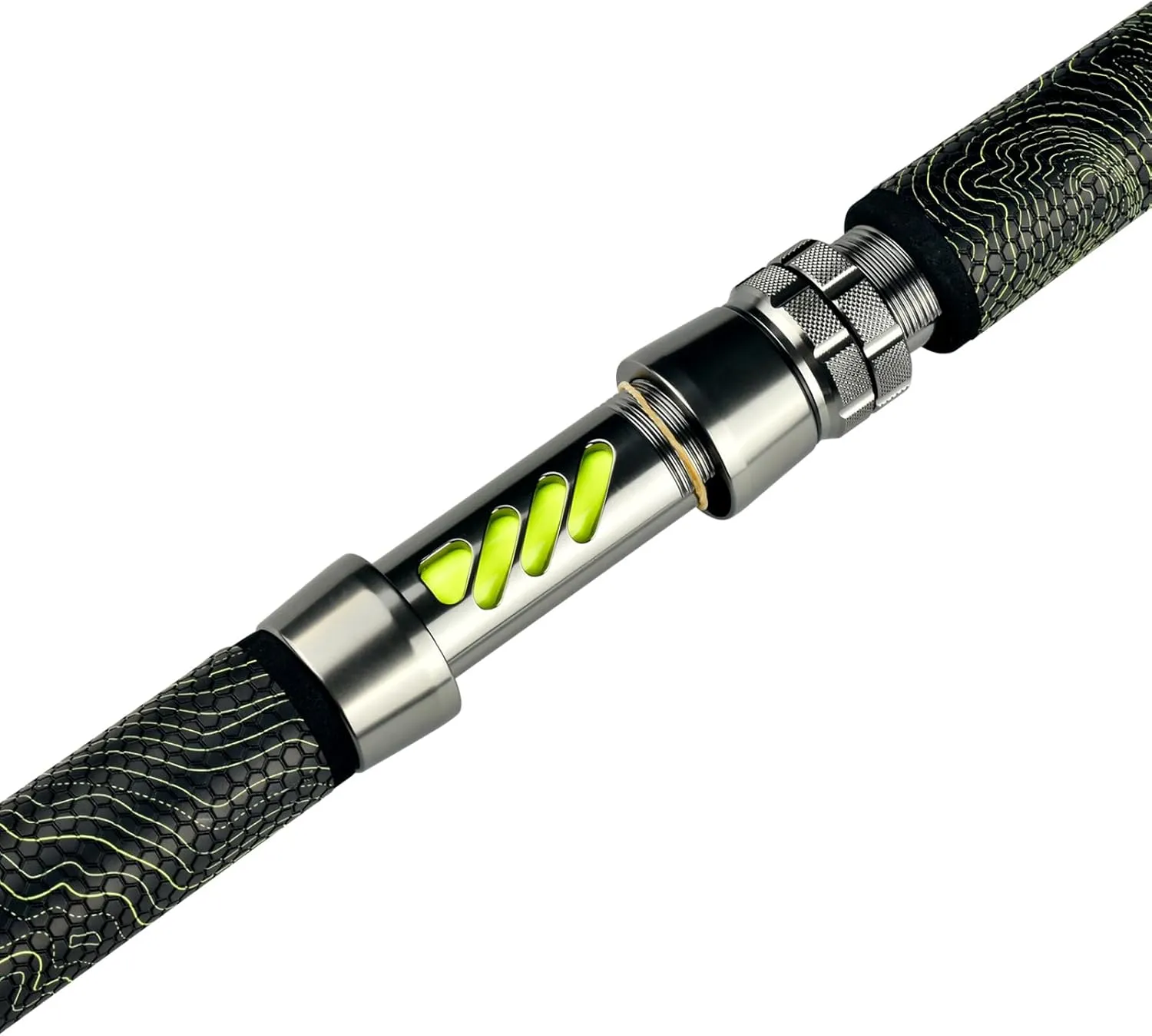 Monster Catfish Rod, 1 Piece 7’ Glow in The Dark Catfishing Casting Rods Durable S-Glass and Carbon Graphite Catfish Fishing Pole Super Grip with EVA Foam Medium Heavy