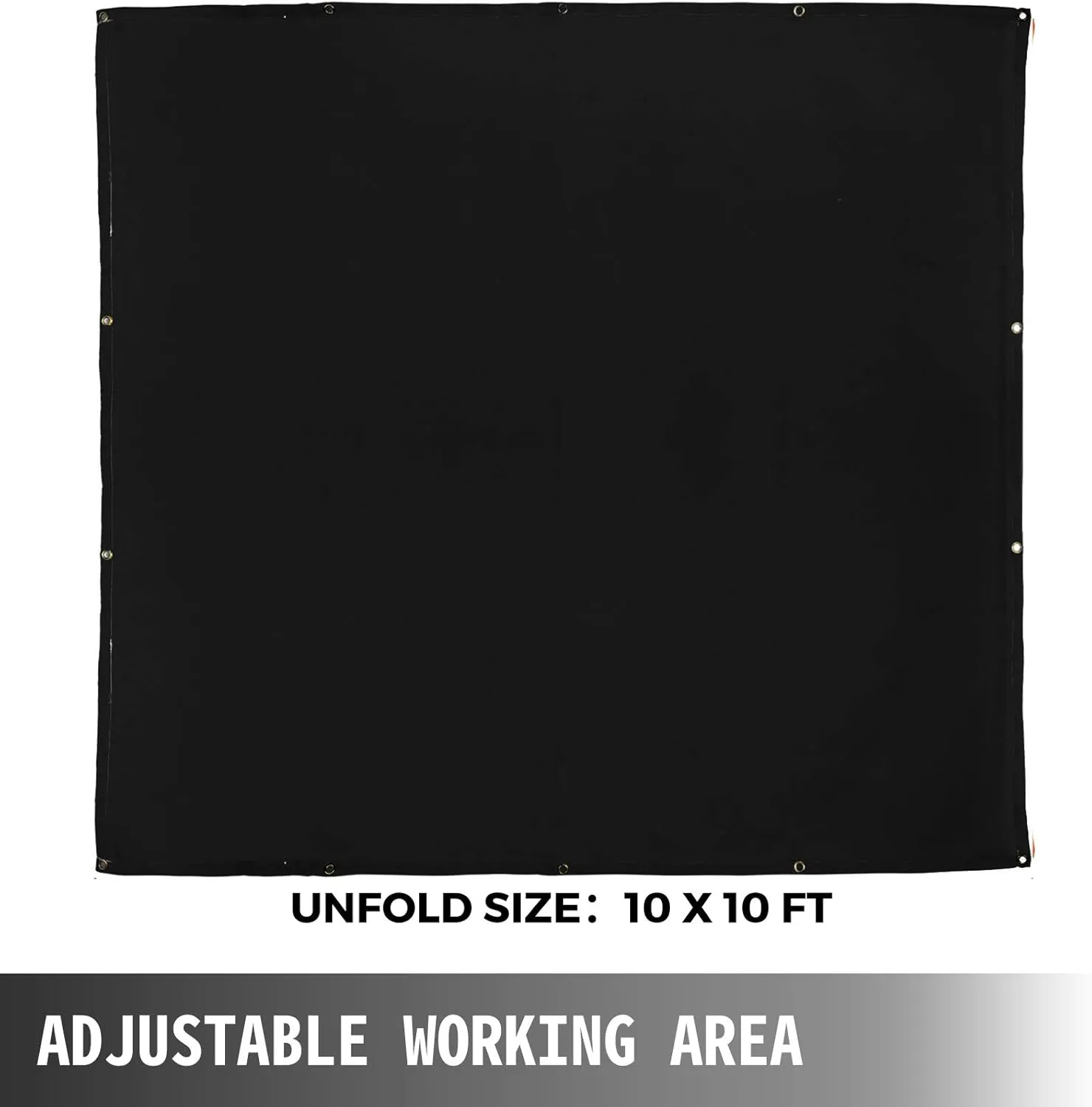 Mophorn 10 x 10 Ft Welding Blanket Black Fiberglass Blanket Portable Fiberglass Fire Retardant Blanket Welding Mat Welding Fireproof Thermal Resistant Insulation with Carry Bag