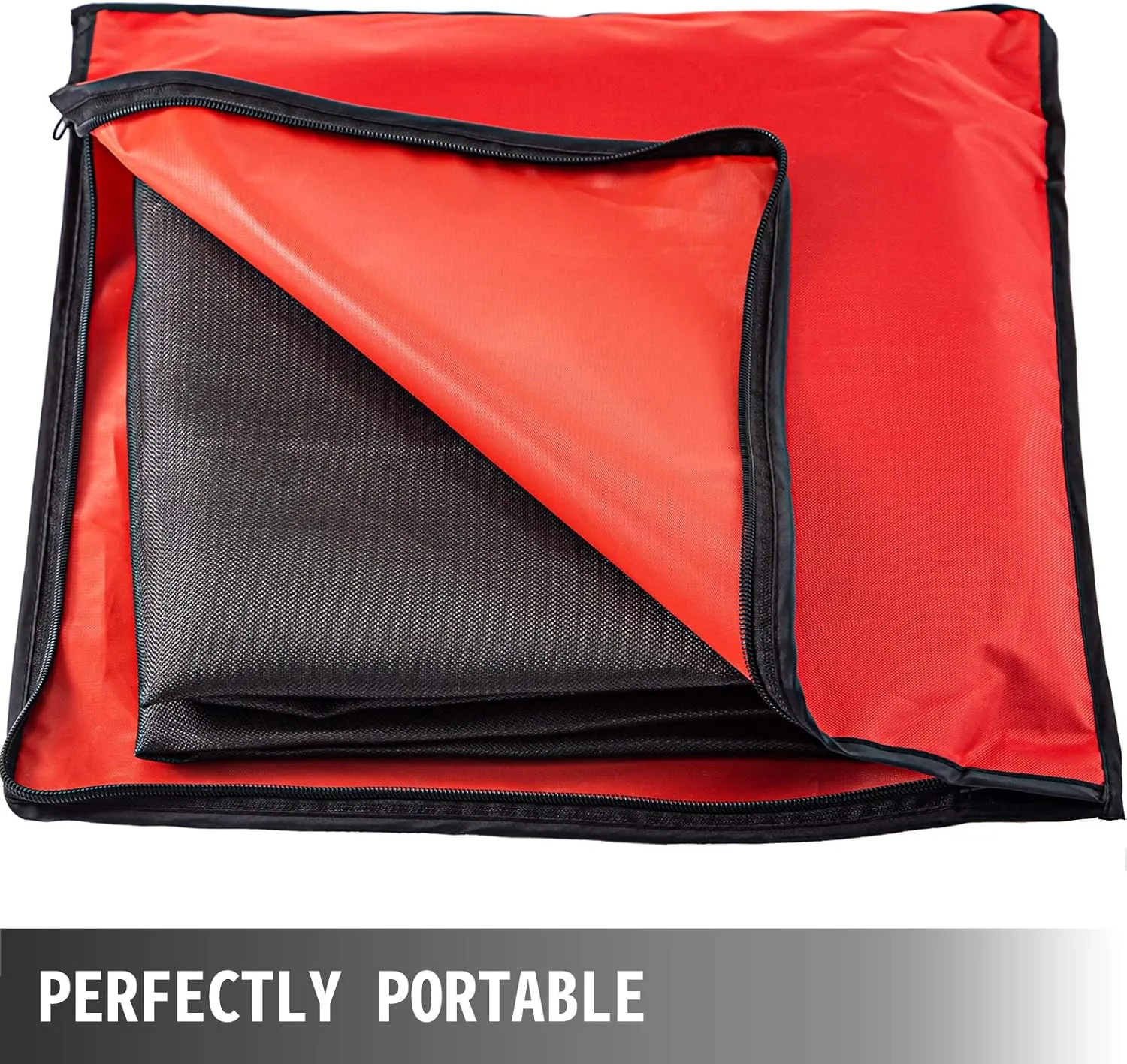 Mophorn 10 x 10 Ft Welding Blanket Black Fiberglass Blanket Portable Fiberglass Fire Retardant Blanket Welding Mat Welding Fireproof Thermal Resistant Insulation with Carry Bag